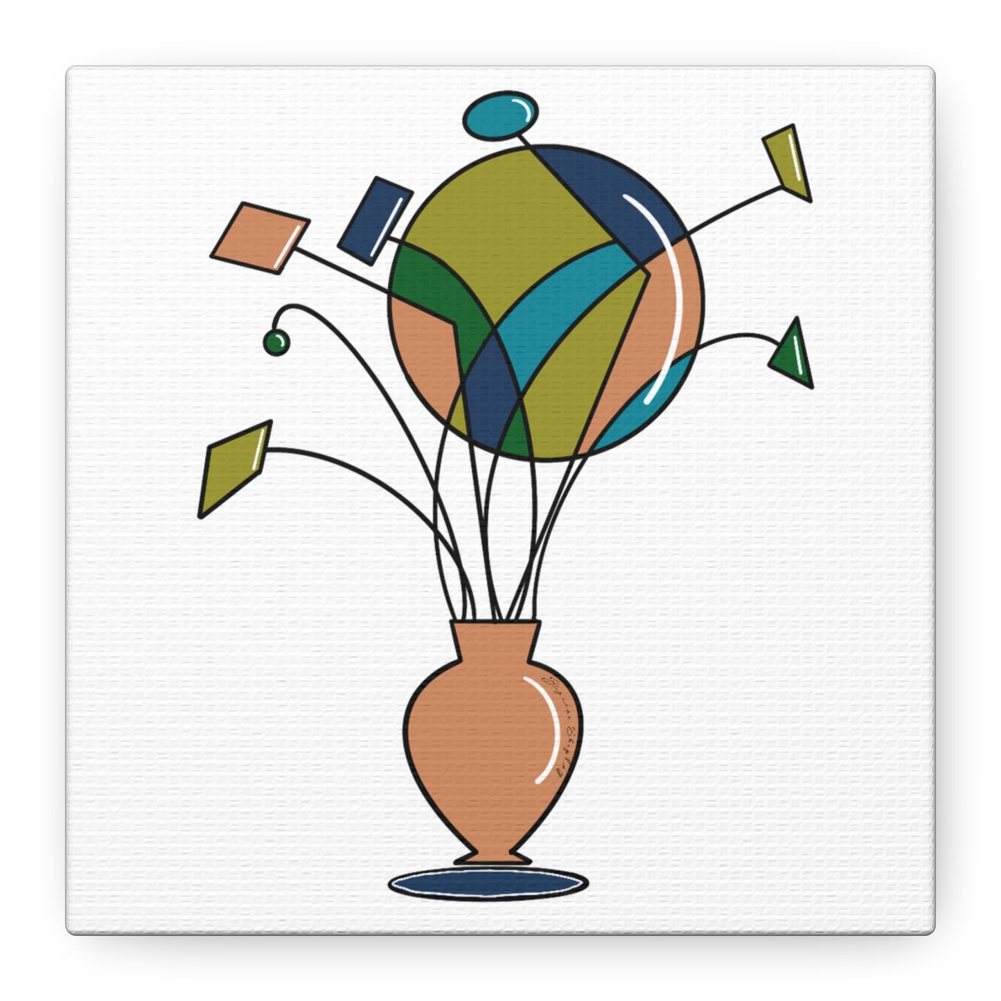 Fragmented Growth - Matte Canvas Digital Print