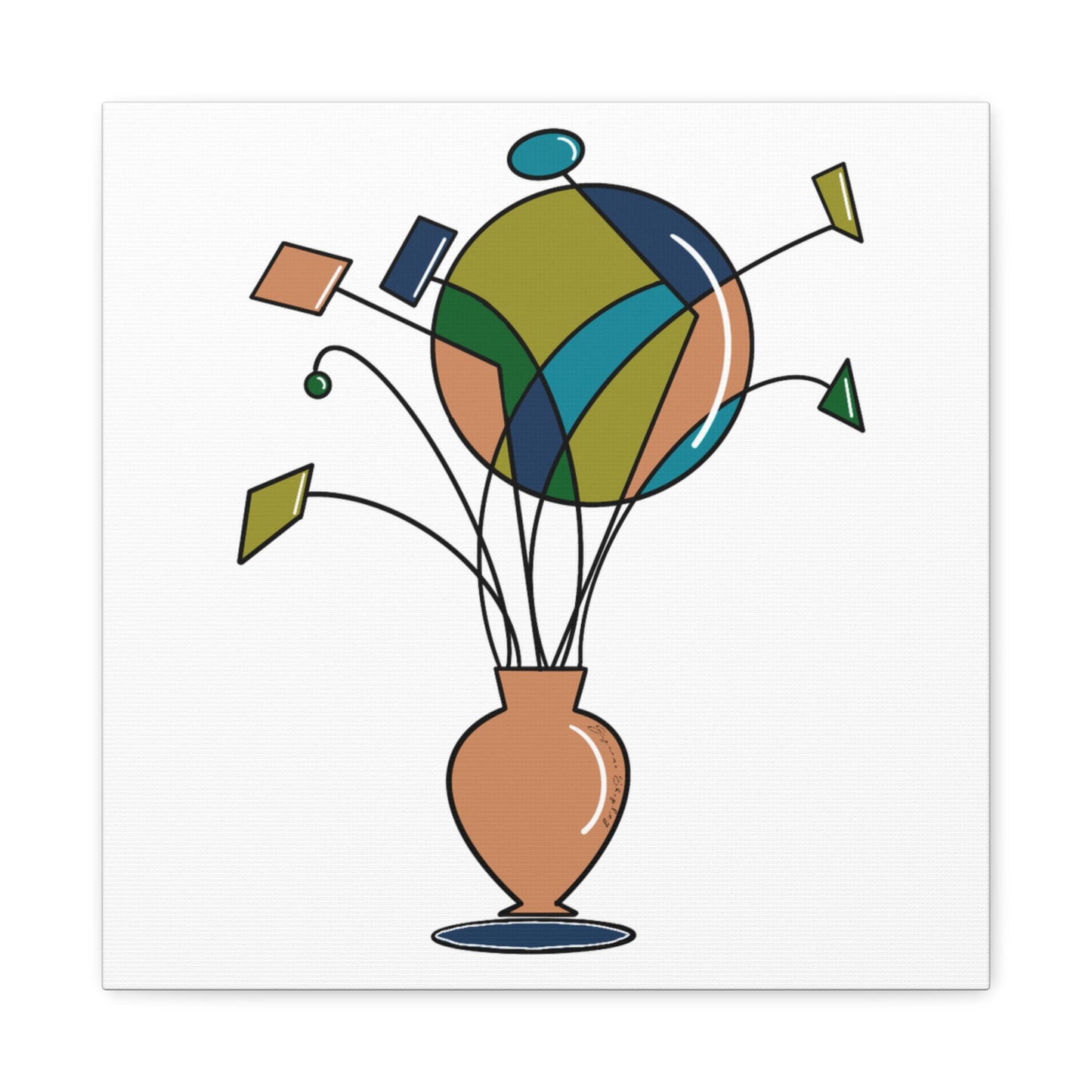 Fragmented Growth - Matte Canvas Digital Print