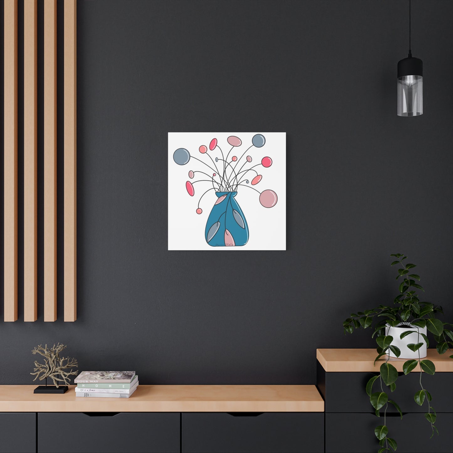 Floating Flora - Matte Canvas Digital Print