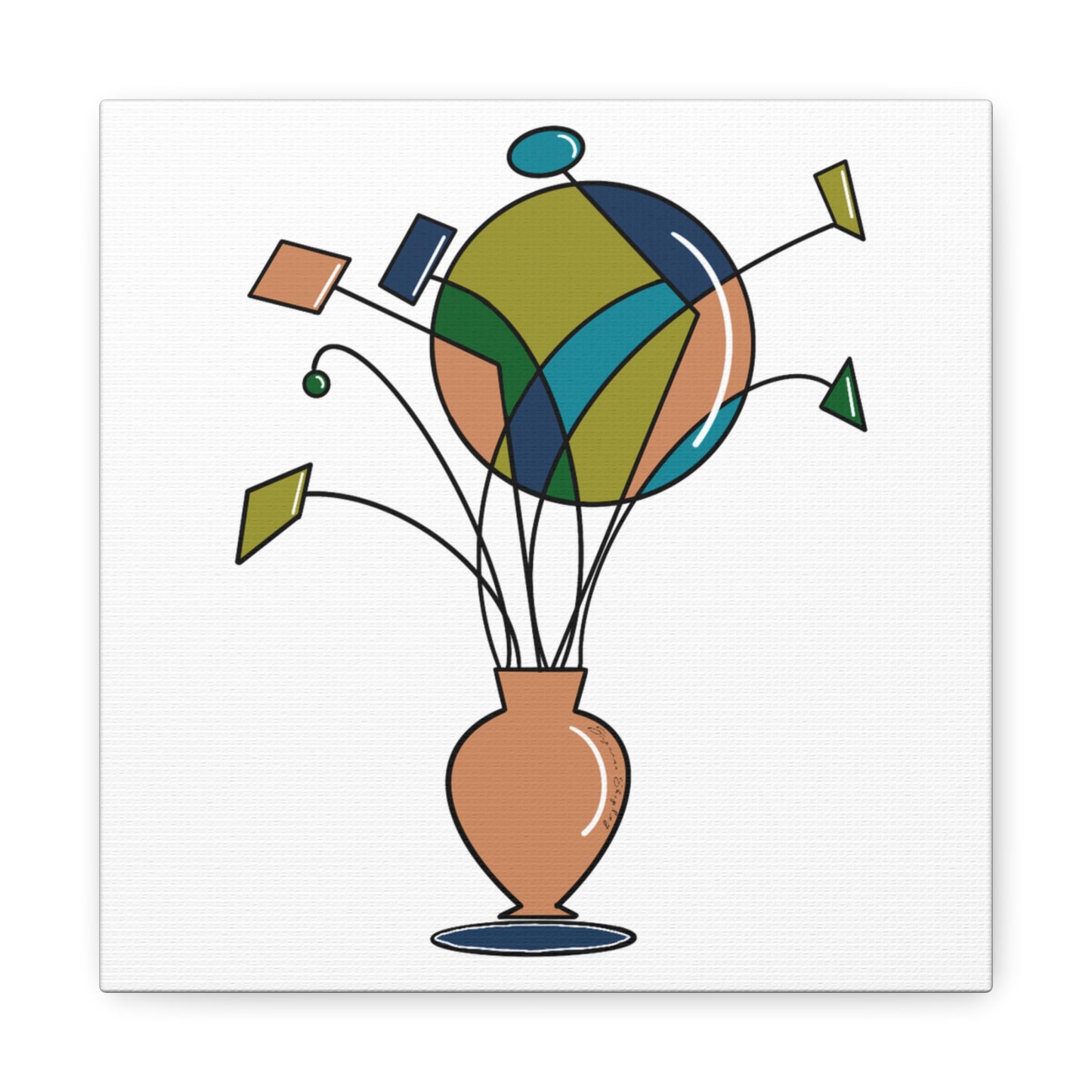 Fragmented Growth - Matte Canvas Digital Print